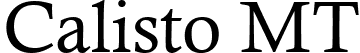 Calisto MT Windows font - free for Personal