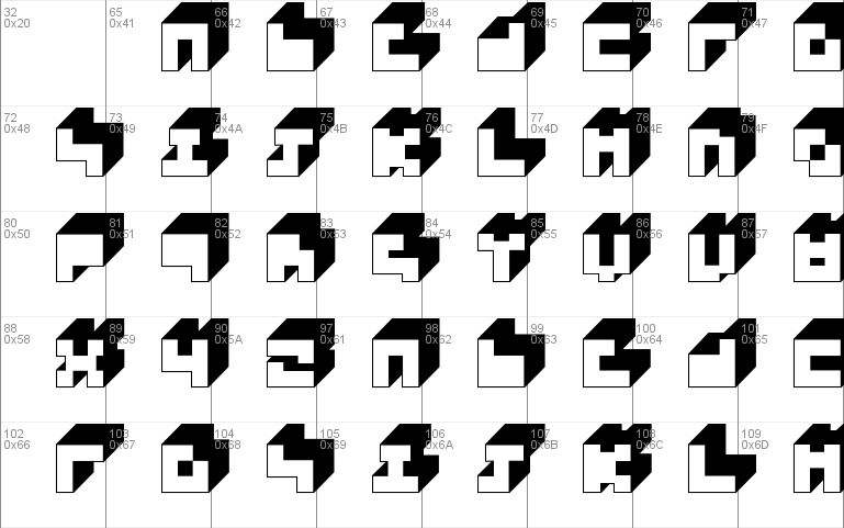 3x3-flat Font