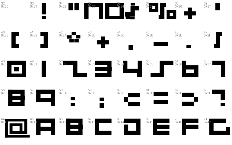 001 System Analysis Windows font - free for Personal