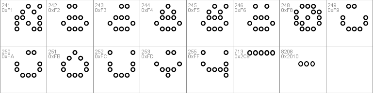 5x5 Dots Outline