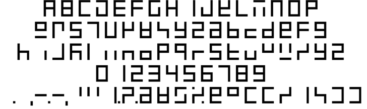 tesseract 7 segment display font