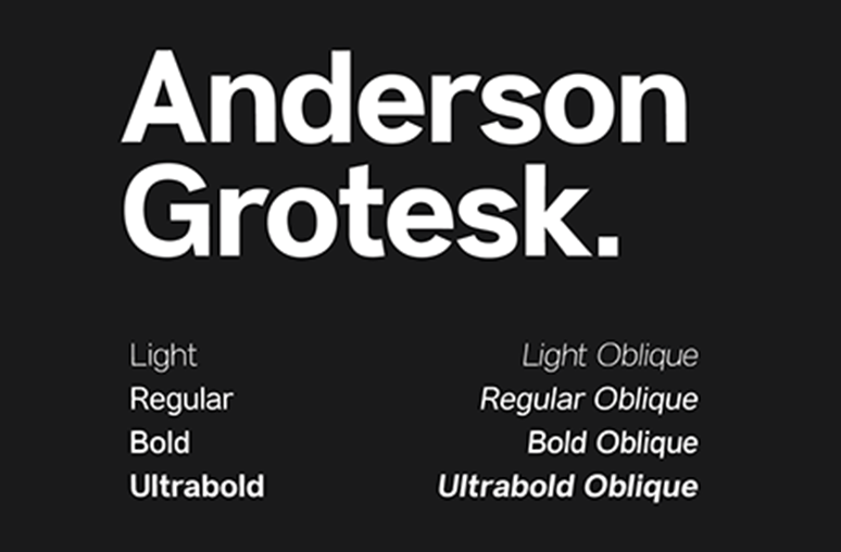 Anderson Grotesk Bold Oblique