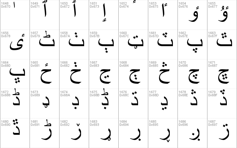 arial hebrew font