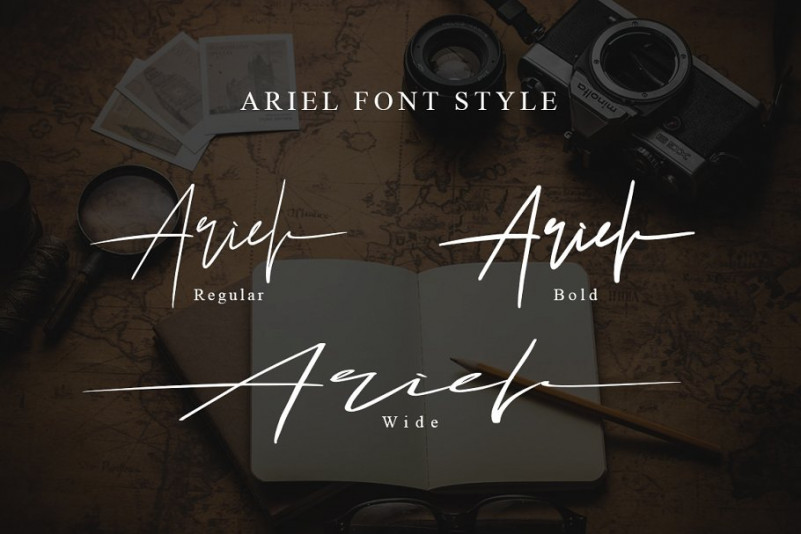 Ariel Script brush