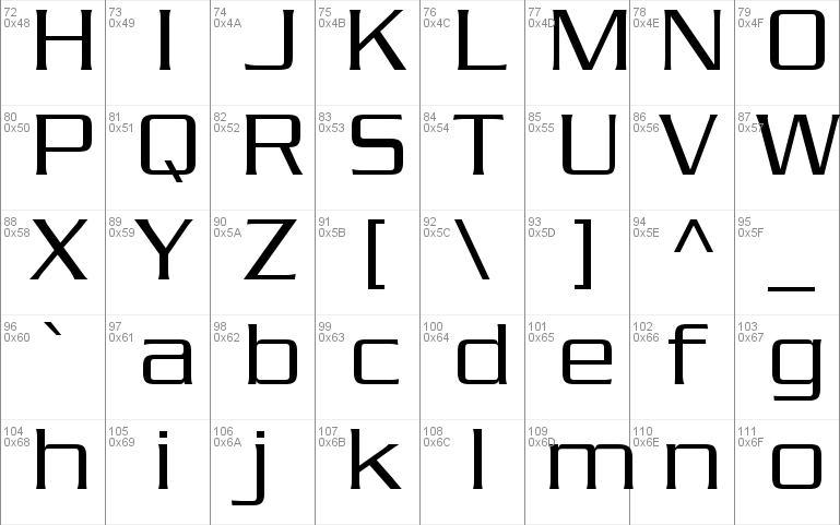 Acro Windows font - free for Personal