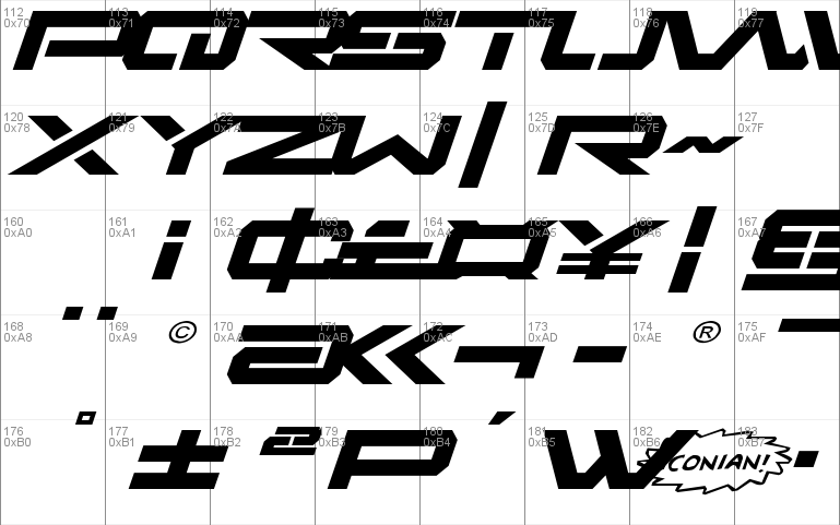 Free Agent Bold Expanded Italic