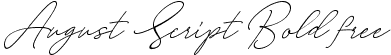 August Script Bold free