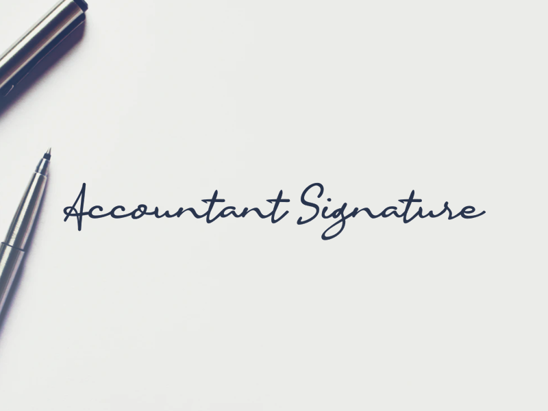 a Accountant Signature