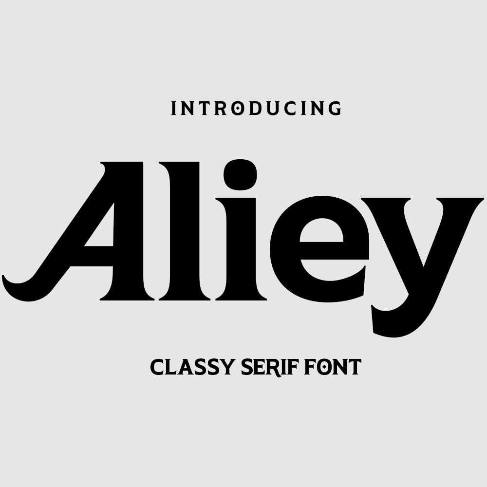 Aliey PERSONAL USE ONLY Bold