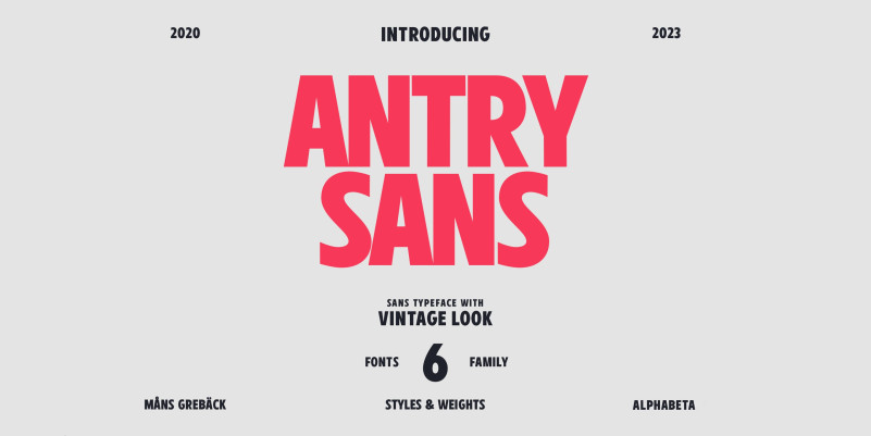 Antry Sans PERSONAL USE ONLY