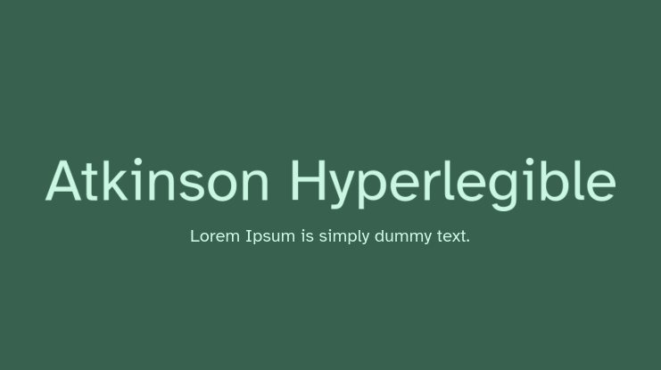 Atkinson Hyperlegible