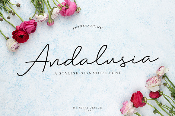 Andalusia handwritten design beauty