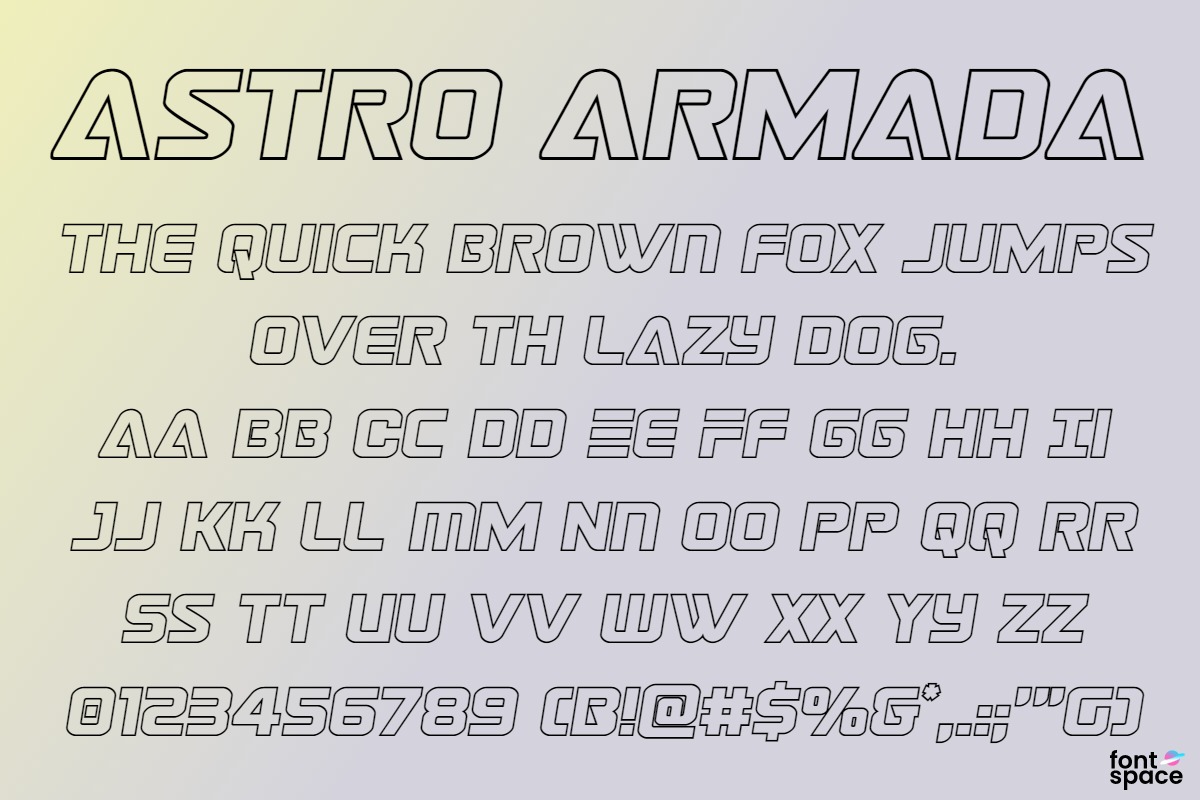 Astro Armada Title Semi Italic font free for Personal