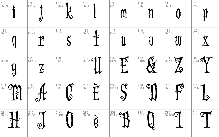 Addams Windows font - free for Personal