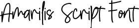 Amarilis Script Font