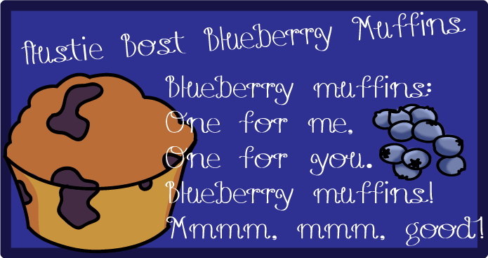 Austie Bost Blueberry Muffins
