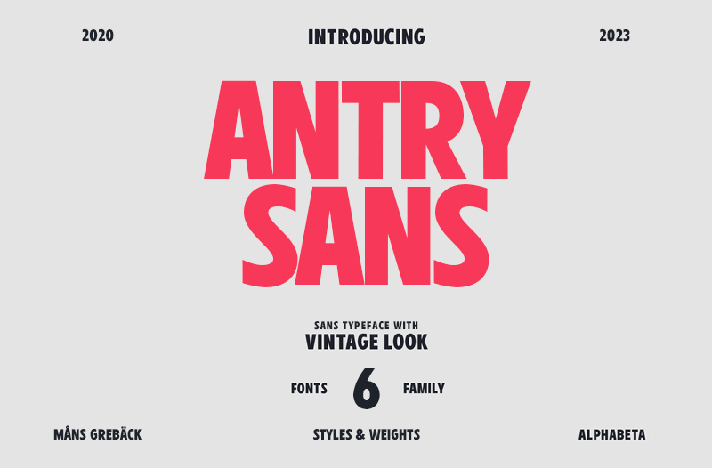 Antry Sans PERSONAL USE ONLY