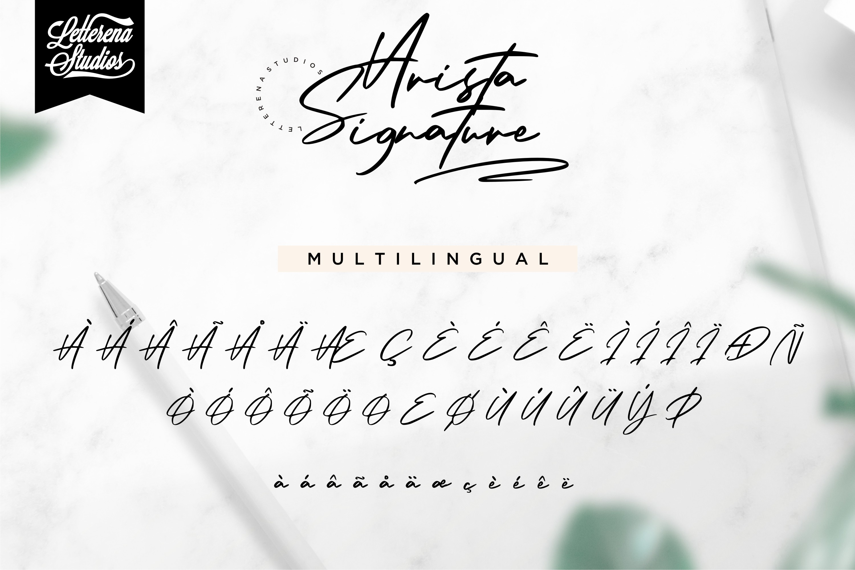 Arista Signature Windows font - free for Personal