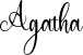 Agatha calligraphy