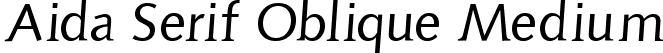 Aida Serif Oblique Medium