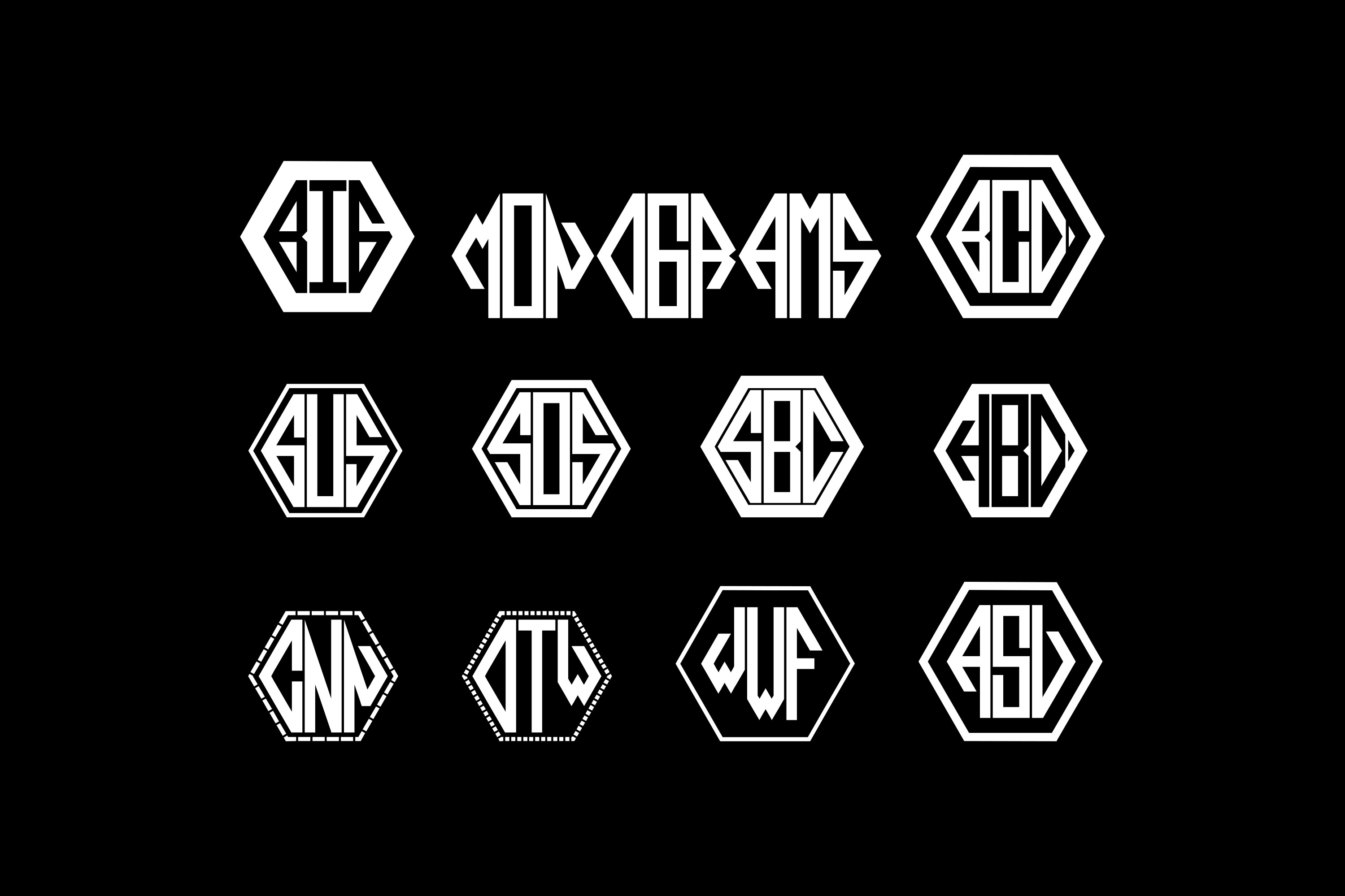 ABC-Hexagonal-Monogram