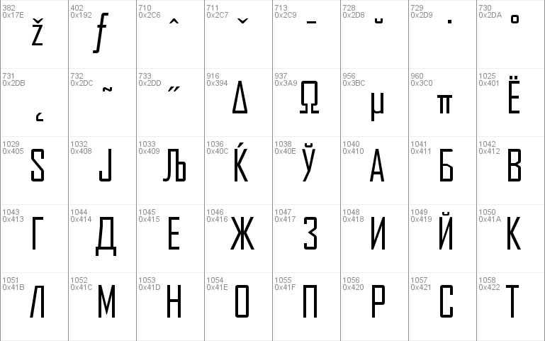 Agency FB Cyrillic