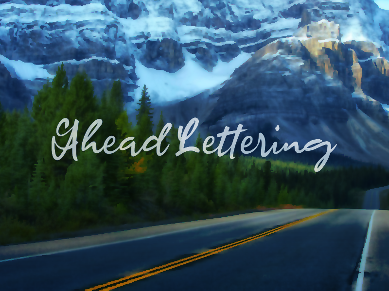 a Ahead Lettering