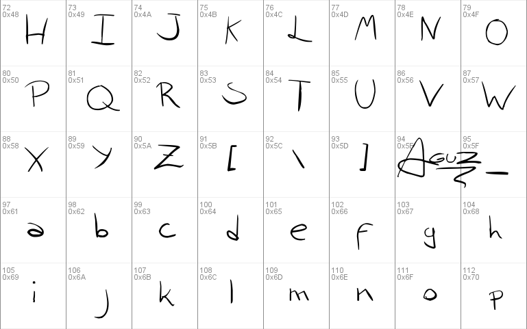 Aguz Bad Handwriting Windows font - free for Personal