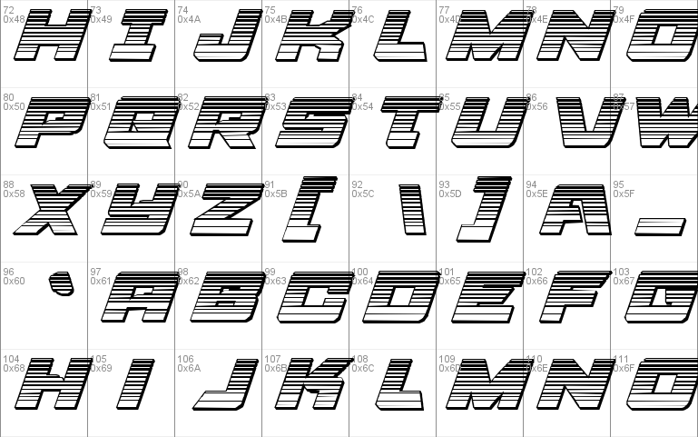 Aircruiser Gradient 3D Italic