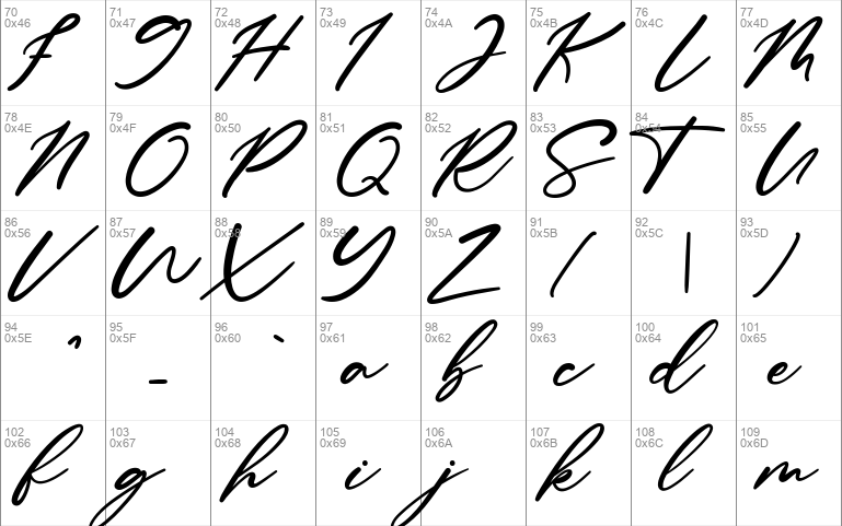Anitto script calligraphy