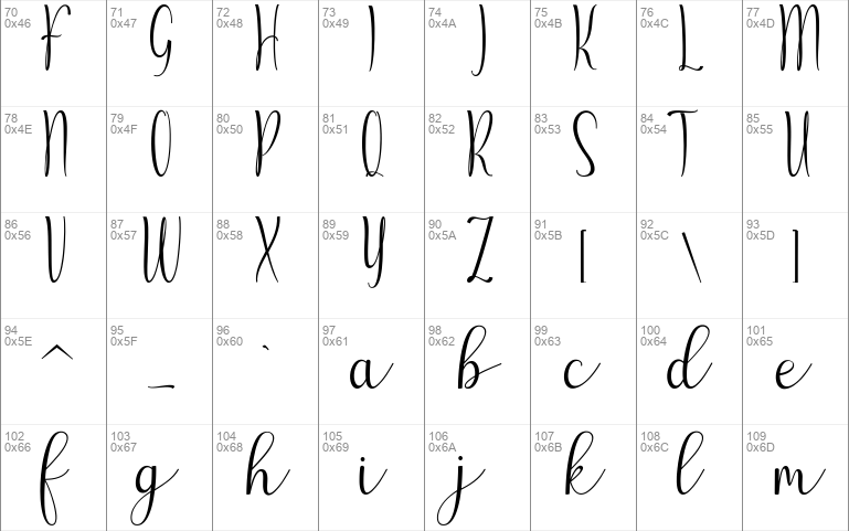 Anisha calligraphy script