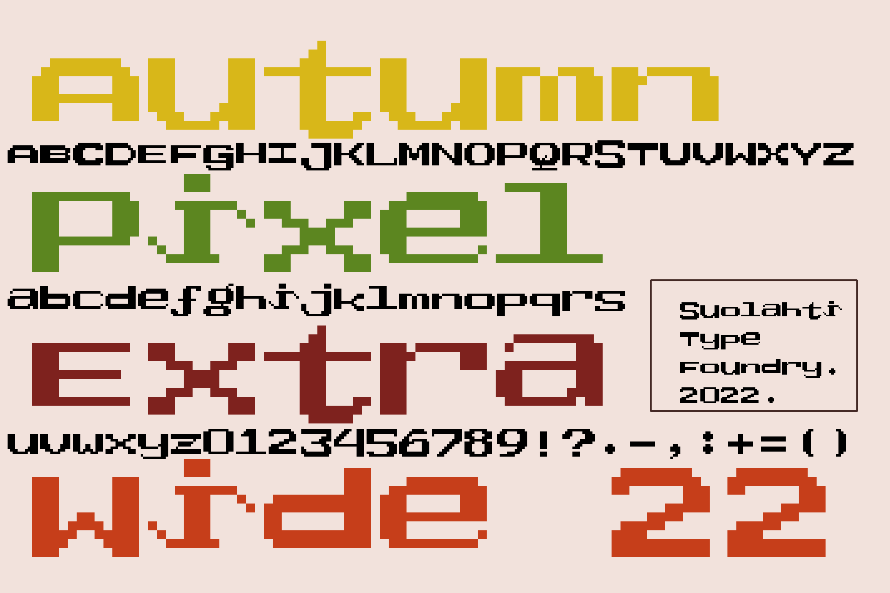 Autumn Pixel Extra Wide 22