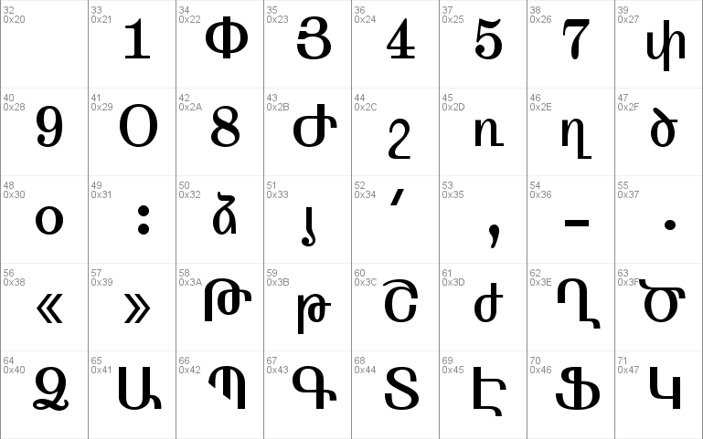 arasan armenian font free download