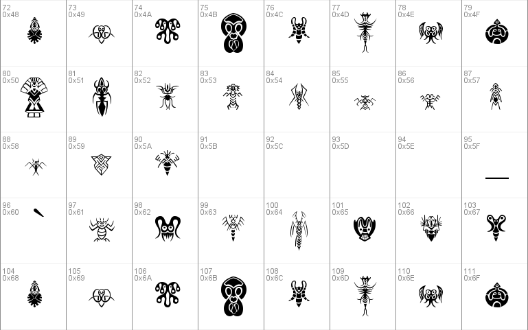 Abstract Alien Symbols