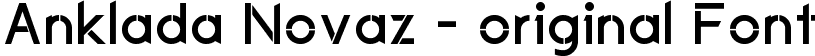 Anklada Novaz - original Font