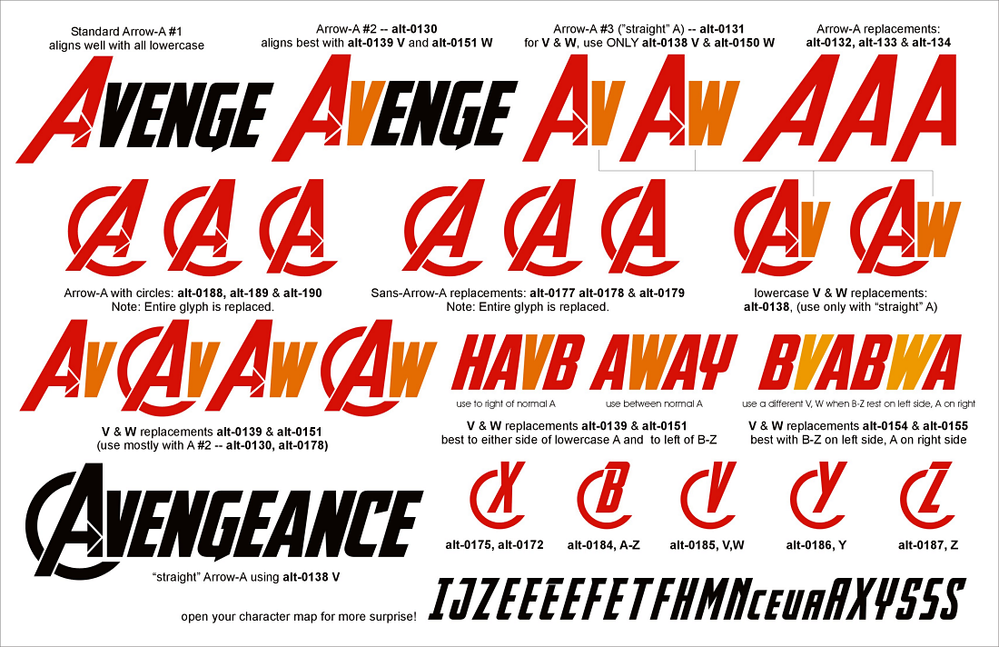 avengers font free