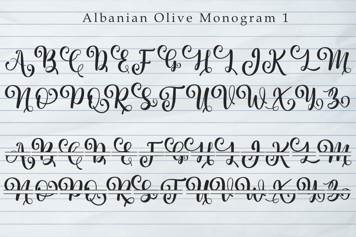 Albanian Olive Monogram 1