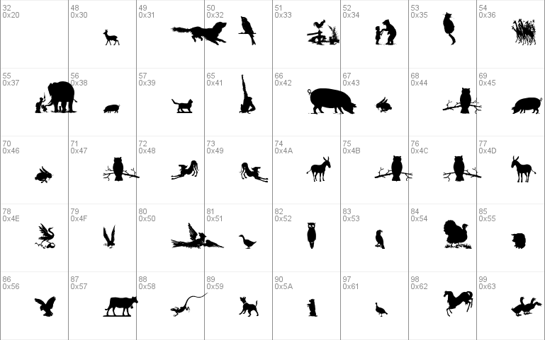 Animal Silhouettes Three