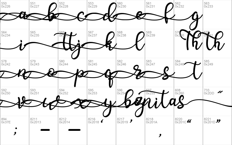 bonitas handwritten