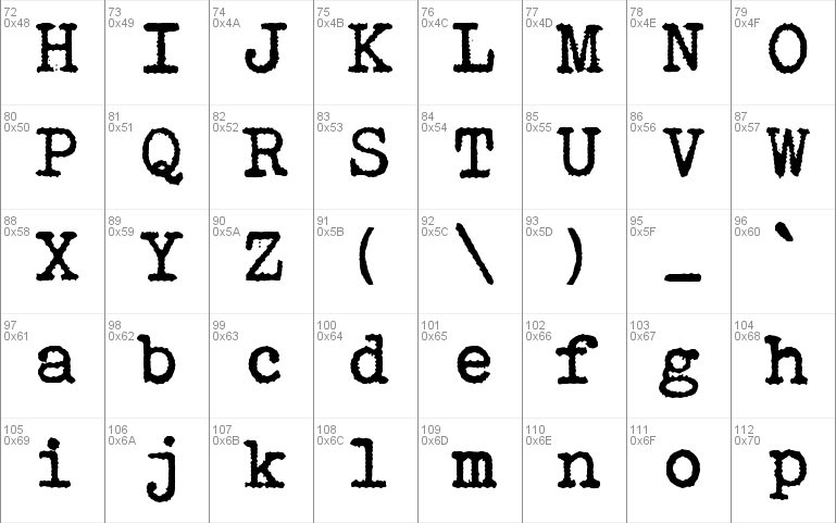 Bohemian typewriter Font