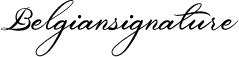 Belgiansignature calligraphy