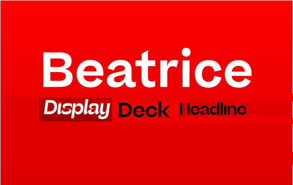 Beatrice Trial Thin font free for Personal