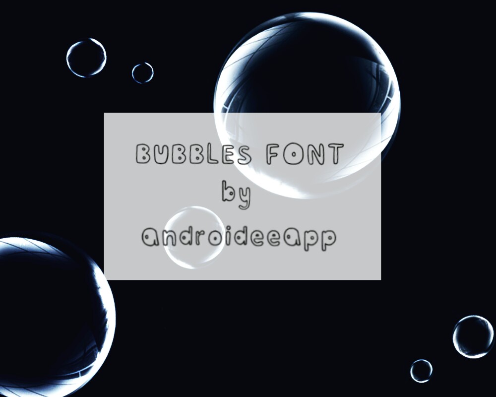 Bubblesfont