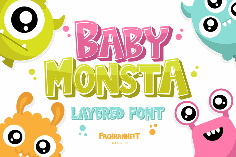 Baby Monsta font - free for Personal
