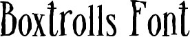 Boxtrolls Font