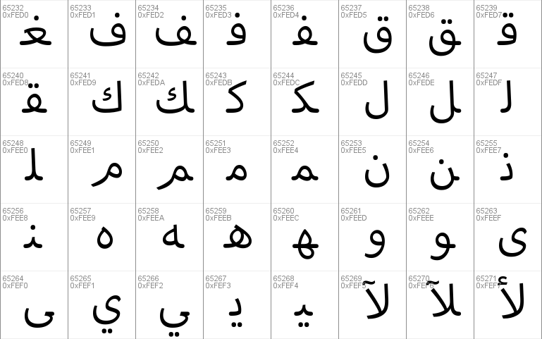 Bahij Myriad Arabic Windows font - free for Personal