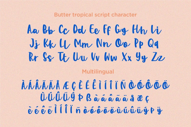 Butter Tropical Demo Version Font Free For Personal