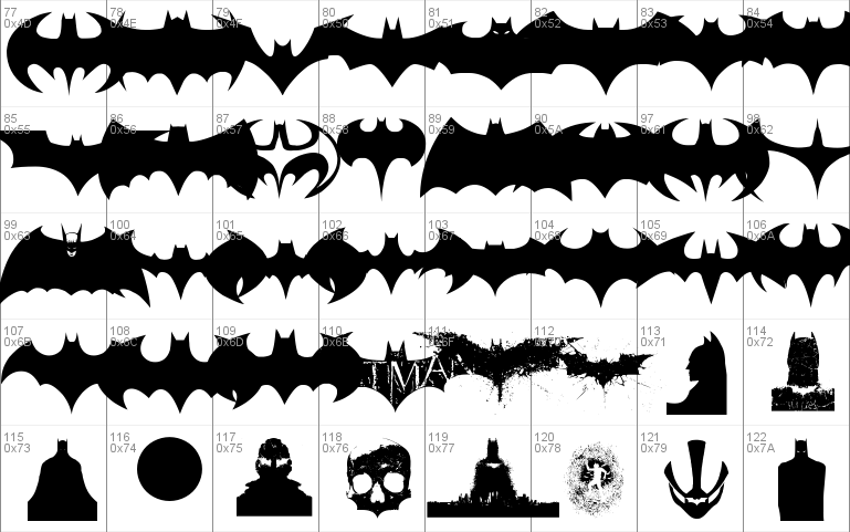 Batman Evolution Logo Windows font - free for Personal | Commercial