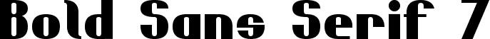Bold Sans Serif 7