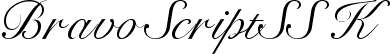 BravoScriptSSK Windows font - free for Personal